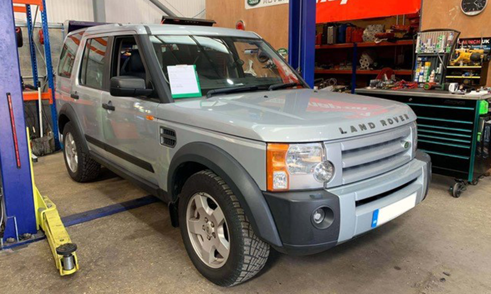 Land Rover Discovery undergoing repair and maintenance at Bentley Auto Centre