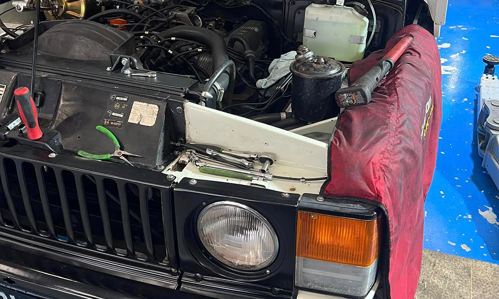 Land Rover clutch components undergoing repair and maintenance at Bentley Auto Centre